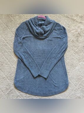 Barefoot Dreams CozyChic Ultra Lite Cowl Neck Tunic Sweater Coastal Preppy Sz XS